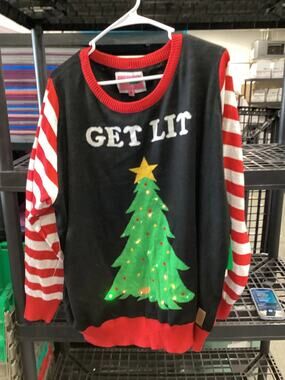 Tipsy Elf light up Christmas sweater size 1x